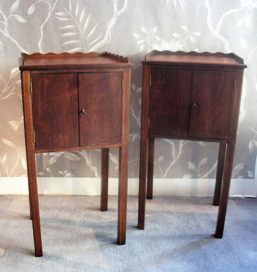 Pair of Georgian Style Bedside Cupboards